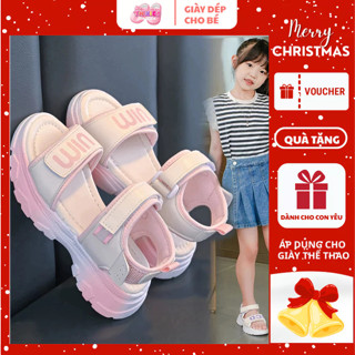  Dép Sandal Đi Học Bé Gái 3-12 Tuổi Chữ Hottrend 2025 Phối Màu Xinh Xắn 2 Quai Dán Tiện Lợi 