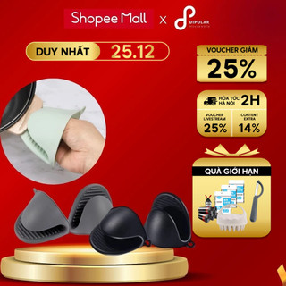  Miếng Lót Nồi Silicon DIPOLAR Bắc Bếp Chịu Nhiệt Chống Trơn Trượt Tiện Dụng Trong Nhà Bếp - DMNN01 