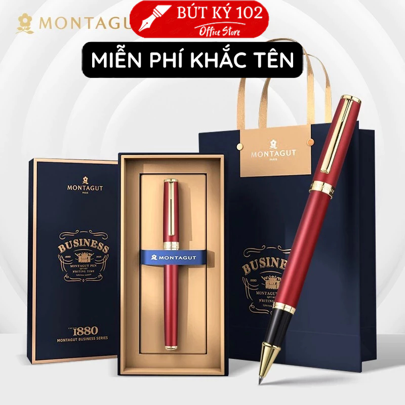 Bút ký Montagut cao cấp, BÚT KÝ KHẮC TÊN MIỄN PHÍ THEO YÊU CẦU KHẮC LOGO - FULL BOX