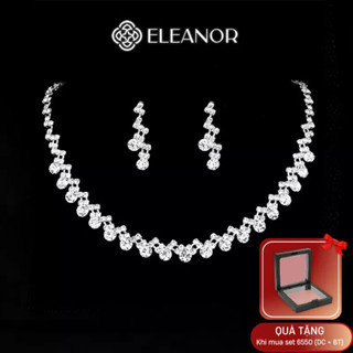  Dây chuyền bông tai nữ Eleanor Accessories bộ trang sức đính đá phụ kiện trang sức 4808 