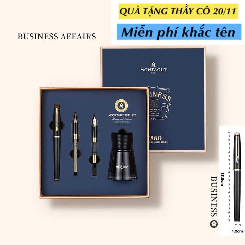 Bút ký Montagut cao cấp 2k7, BÚT KÝ KHẮC TÊN MIỄN PHÍ THEO YÊU CẦU KHẮC LOGO - FULL BOX