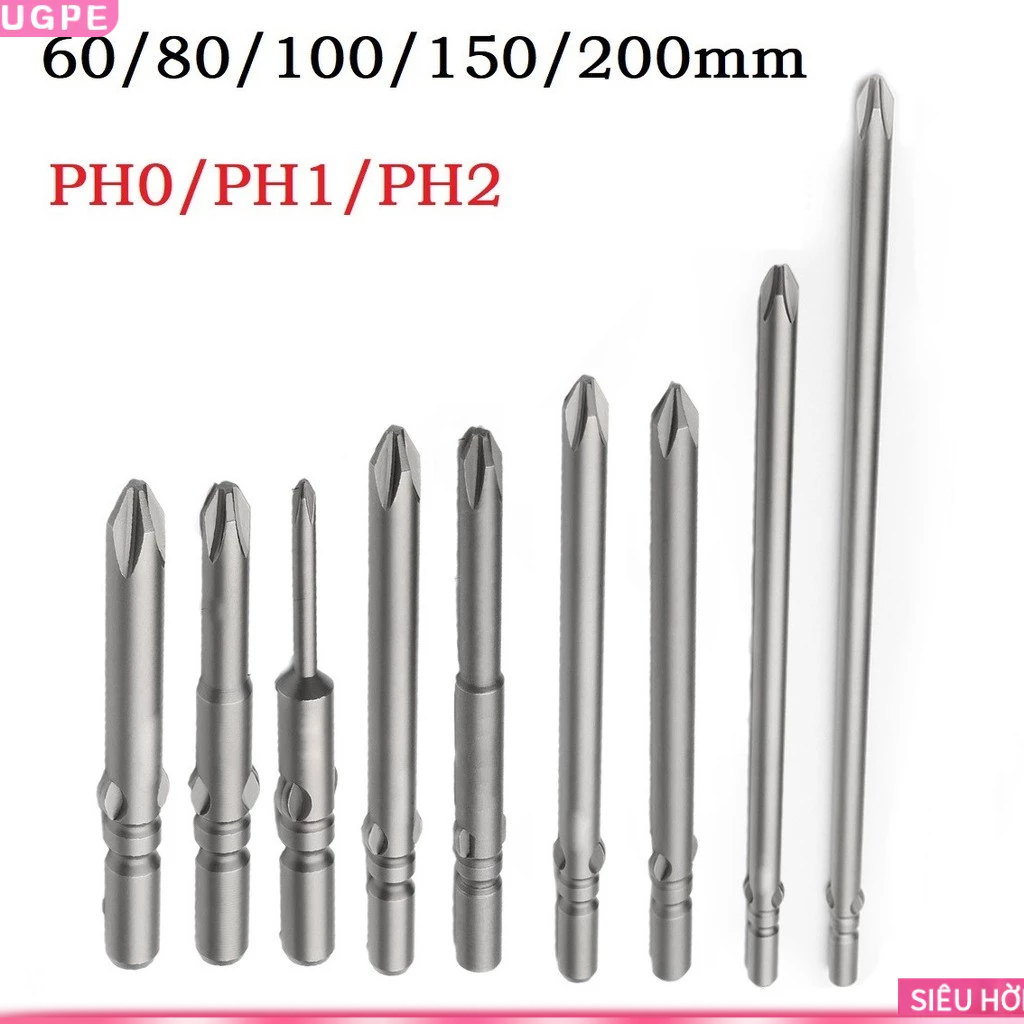 [UGPE] 60-200mm PH0 PH1 PH2 802 Electric Cross Screwdriver Bit ImpactDriver