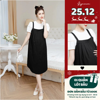  Yếm Bầu Công Sở LYMMOM Thiết Kế Dáng Suông Sang Chảnh Chất Liệu Chéo Ý Cao Cấp YB001 Không Kèm Áo 