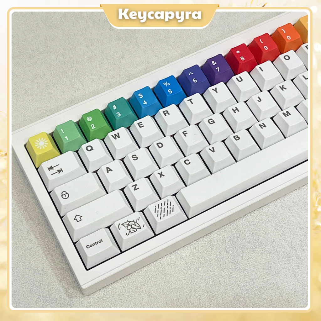 Keycap Sương Mưa Tan, After The Rain Keycap, PBT Dye-sub Cherry Profile, Nút Bàn Phím Cơ Giá Rẻ