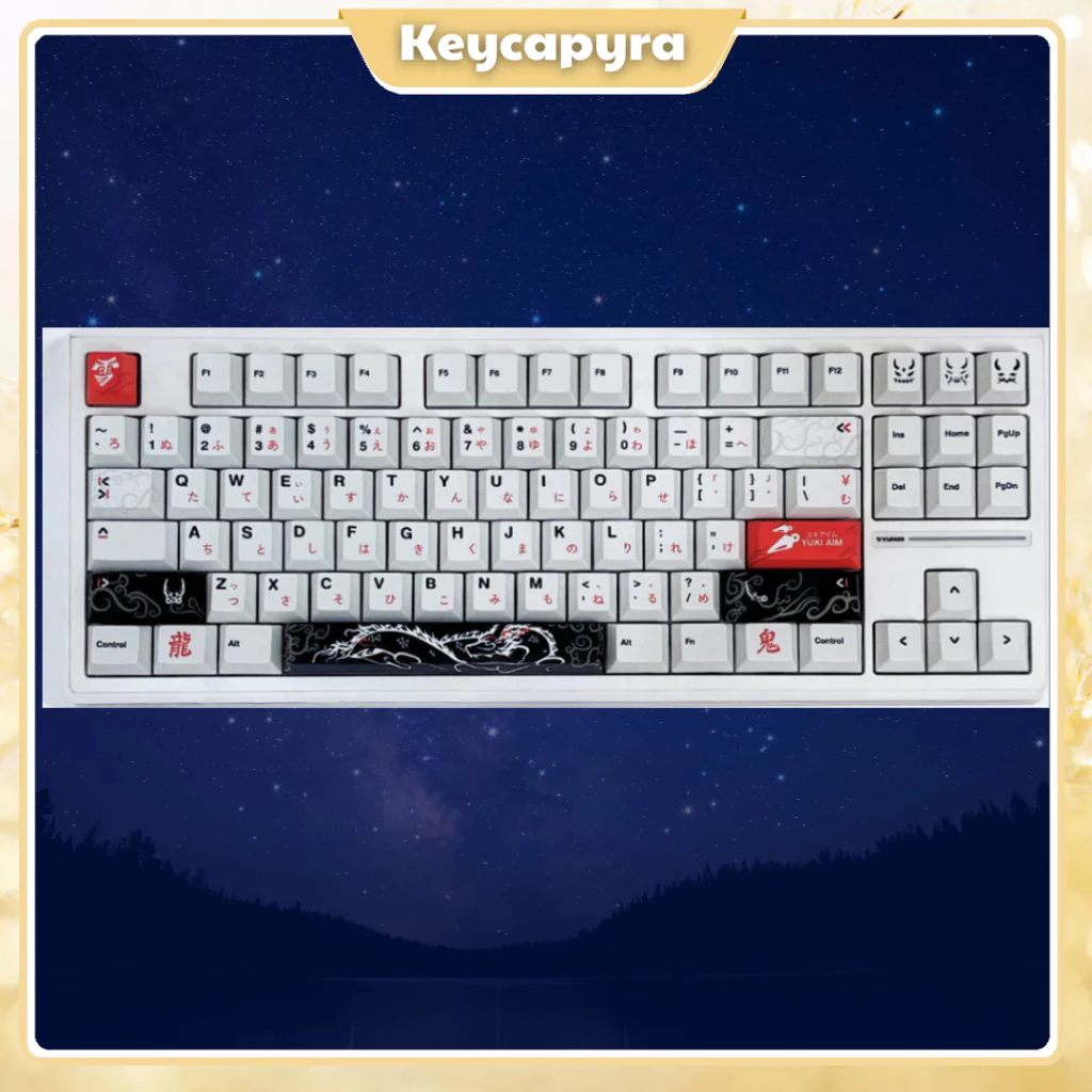 Keycap Yuki Aim V2, Keycap Anime, PBT Dye-sub Cherry Profile, Nút Bàn Phím Cơ Giá Rẻ