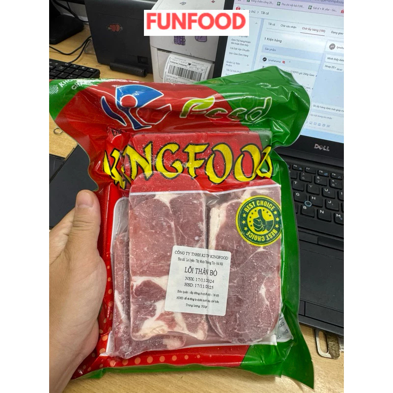Lõi Thăn Trâu/ Bò Kingfood 500G - Lõi Thăn Làm Pít Tết, Nướng