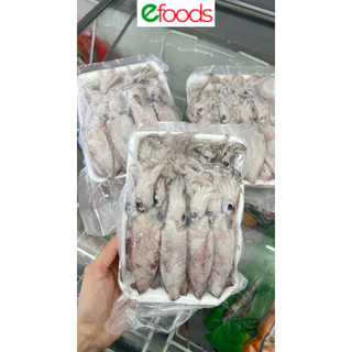 Mực Ống Làm Sạch Size Nhỏ 25/30, Mực Hấp Thuyền – Thích Hợp Nướng, Xào, Chiên – Siêu Ngon