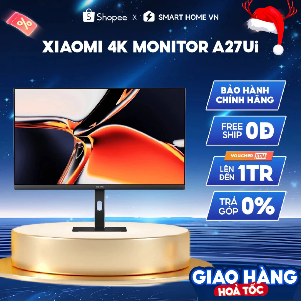 Màn Hình Xiaomi 4K Monitor A27Ui (4K UHD | 60Hz | 6ms)- Phiên Bản Quốc tế, Bảo Hành 36 Tháng