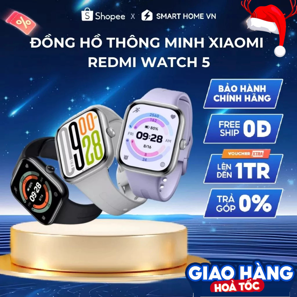 [HỎA TỐC HCM] Đồng Hồ Thông Minh Xiaomi Redmi Watch 5 - Bản Tiếng Việt - Bảo Hành 12 Tháng