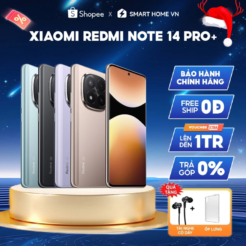 [HỎA TỐC HCM] Điện Thoại Redmi Note 14 Pro+ (Plus) 5G 8/256GB | Sạc Nhanh 120W | Hàng Chính Hãng, Bả