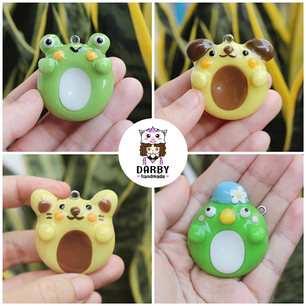 (Worry Stone LOẠI CAO CẤP) - Móc khóa đồ chơi giảm căng thẳng, lo lắng - Phủ RESIN trong suốt, nhẵn 