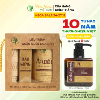  Liệu trình giảm eo sau sinh dưới 3 tháng WonMom  bộ 1 hộp muối  