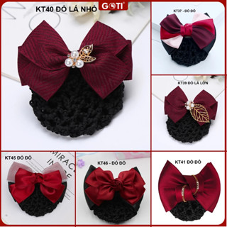  GOTI Thời Trang Nữ Kẹp Búi Tóc Cao Cấp Đính Nơ Phối Voan Nhiều Màu Xinh Xắn Công Sở Y Tá KT45 