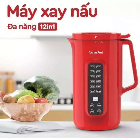 Máy xay nấu đa năng 12in1 Lazychef LC-02HN - Dung tích 1000ml, Công suất 500W, 10 lưỡi dao SUS 304, 