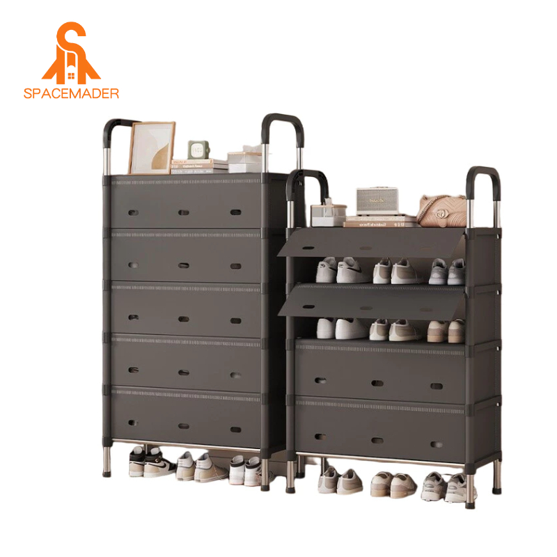 SPACEMADER Kệ Giày Chống Bụi Kệ để Giày Dép Dung Tích Lớn Kệ Giày đa Năng 3~7 Lớp