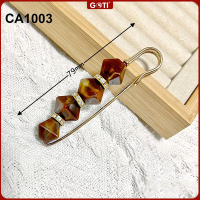 GOTI Ghim Phụ Kiện Cài Áo, Váy Đầm,Quần Hình Hạt Và Đá Dành Cho Nữ CA1003