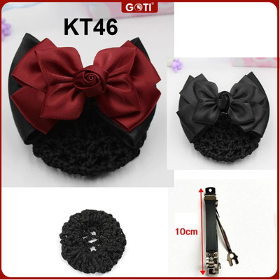 GOTI Kẹp Tóc Búi Lưới Nơ Nụ Hồng Nhỏ 4 Cánh Nhọn Thanh Lịch Phong Cách Hàn Quốc Cho Nữ KT46 KT47 KT55