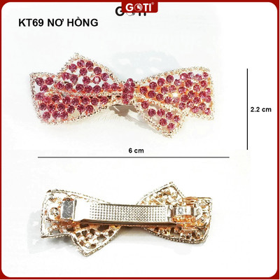 GOTI Kẹp Tóc Hình Nơ, Hình Hoa Nhiều Mẫu Đính Đá Sang Trọng Tặng Mẹ, Tặng Bà, Người Lớn Tuổi