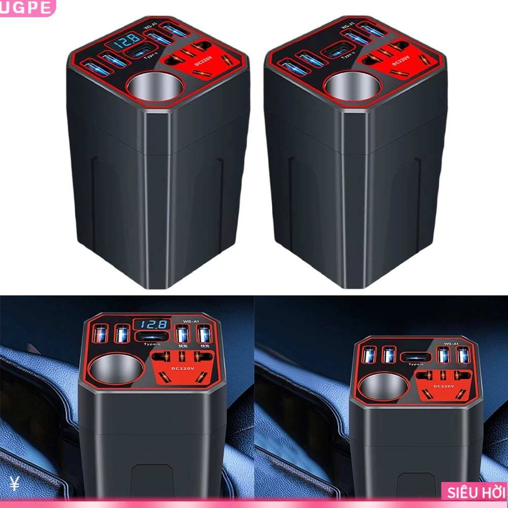 [UGPE] Car Power Inverter 12V/24V TO DC220V Converter Fast Car Power Converter Charger