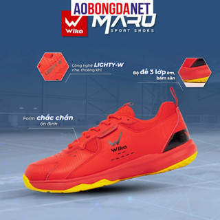 Giày Wika Maru Trẻ Em, Giày Bóng Chuyền, Cầu Lông, Da Pu Cao Cấp, Bám Sân, Đệm Đế EVA Nhẹ Êm