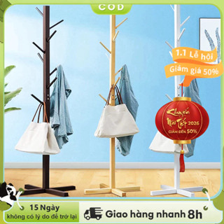  LACCOHUG Cây Treo Quần Áo Đứng Gỗ Thông Móc Quần Áo Gỗ Thiết Kế Lắp Ráp Hiện Đại Trang Trí Nhà Cửa 