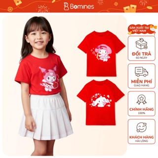  Áo thun Tết Bomines áo thun cotton bé gái 2-14t 12-45kg ATNHLW 
