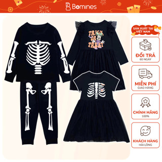  Đồ bộ hoá trang Halloween màu đen cho bé trai bé gái. Váy bé gái Halloween Labubu Kuromi 12- 36kg HLW 