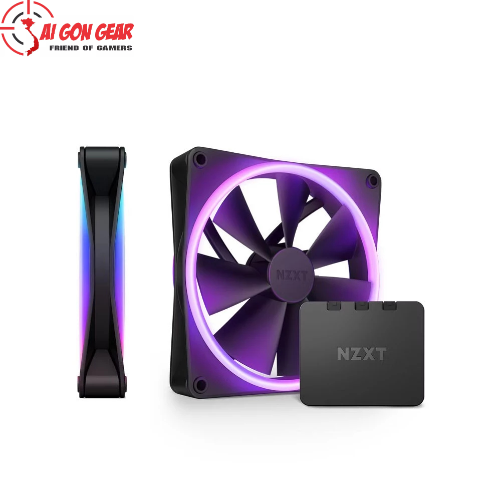 Quạt Tản Nhiệt NZXT F140 RGB 140mm Twin Black/White (RF-R14DF-B1 - RF-R14DF-W1)