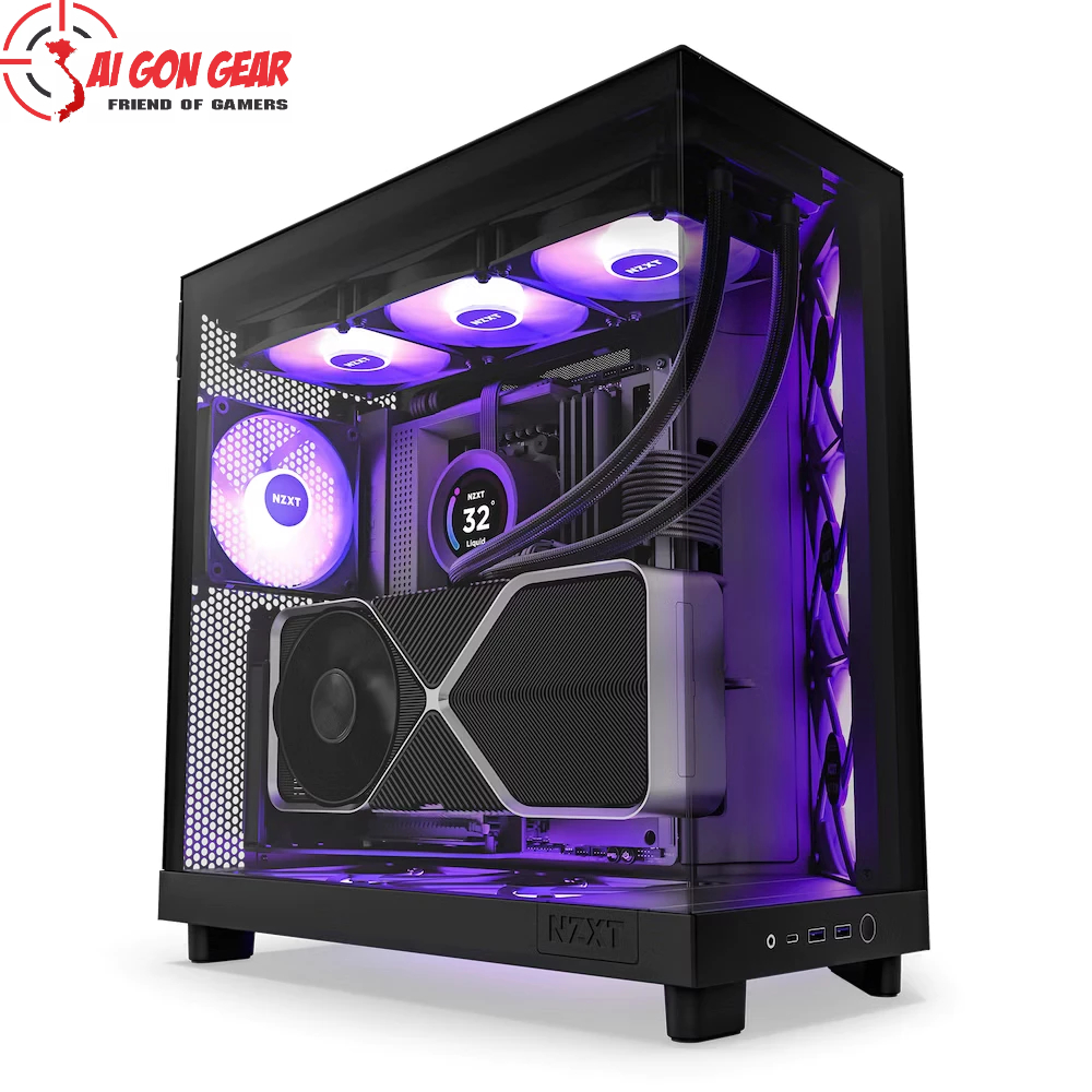 Vỏ case H6 FLOW RGB ALL BLACK/WHITE (C-H61FB-R1 -C-H61FW-R1)