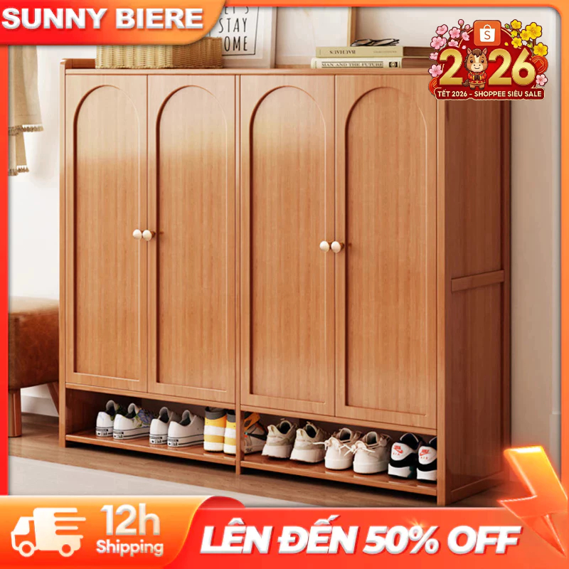 SUNNY BIERE Tủ đựng giày nhiều tầng tủ để giày dép gỗ tại cửa nhà kệ giày tủ giày | BigBuy360 - bigbuy360.vn