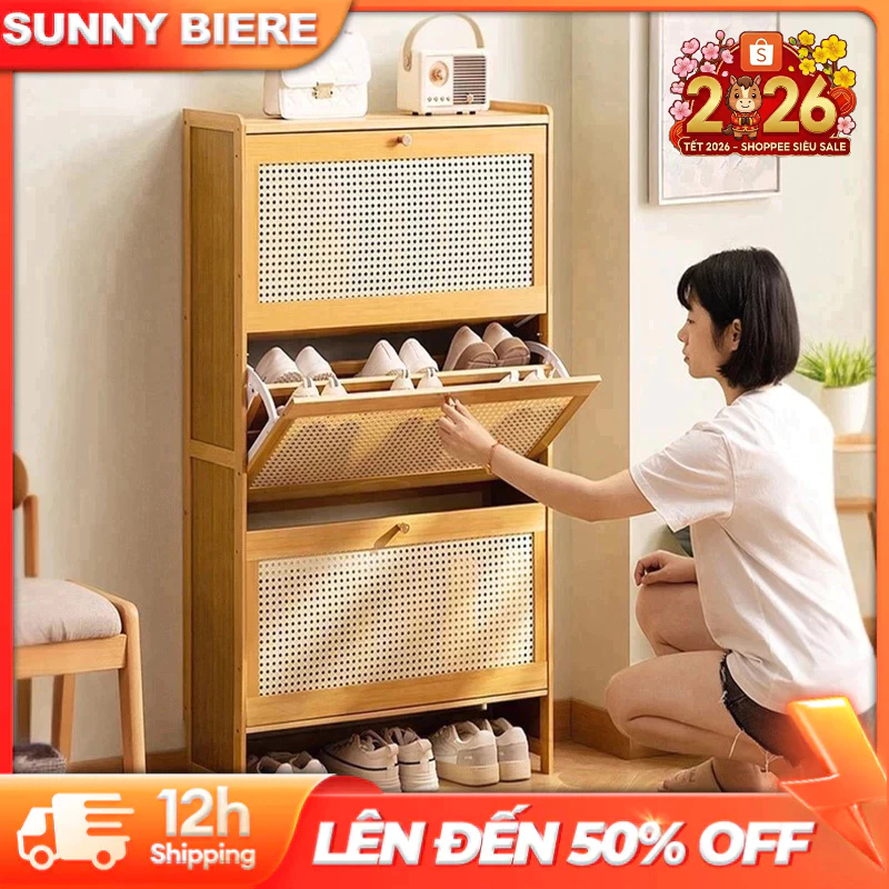 SUNNY BIERE Hộp đựng giày Cây tre giá giày Kệ giày dung tích lớn Kệ giày dung tích lớn Phong cách | BigBuy360 - bigbuy360.vn