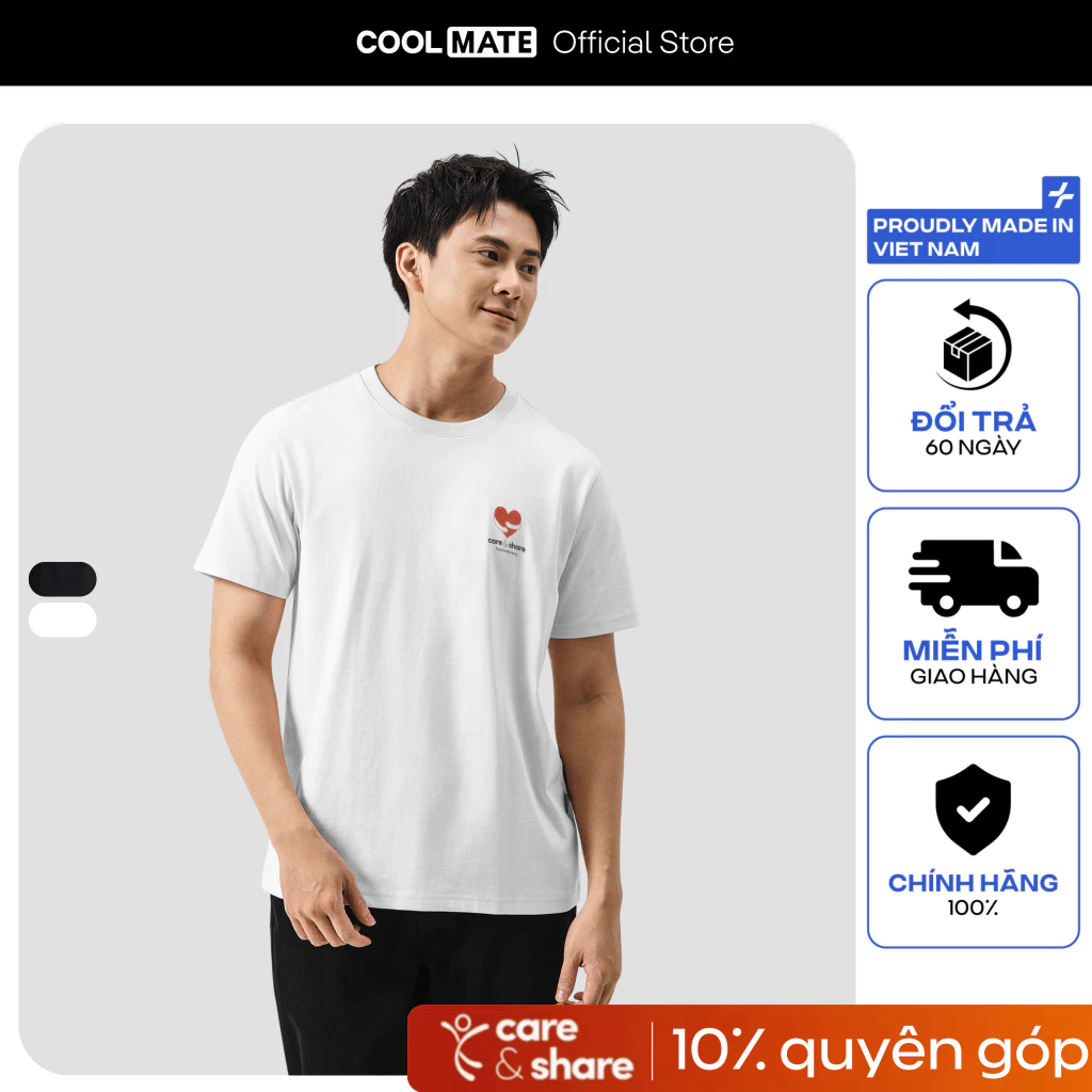 [SALE TẾT]Áo in cotton 220gsm C&S Miền trung vững vàng - Trái tim - Coolmate
