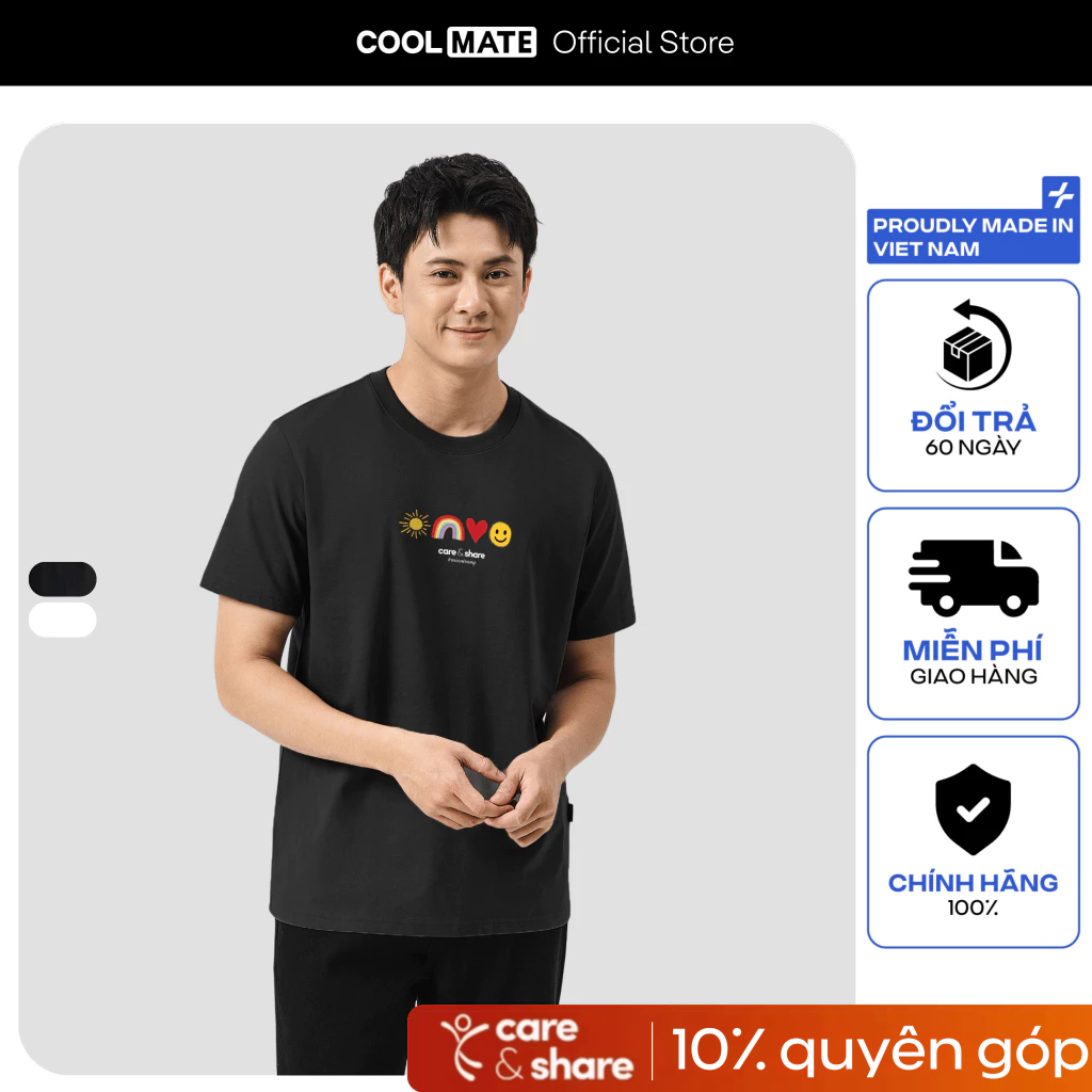 [SALE TẾT]Áo in cotton 220gsm C&S Miền trung vững vàng - Mặt trời - Coolmate