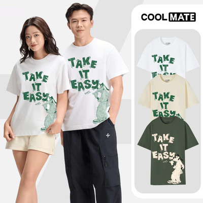 [MUA 2 GIẢM 5%][BST MIRL]Áo thun nam nữ 100% Cotton Relaxed Fit IN Take It Easy - Coolmate