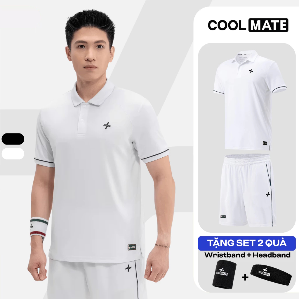 [SALE TẾT-TẶNG 2 QUÀ]Set đồ bộ thể thao nam Pickleball Áo Polo Exdry và Quần Dink Shot Essentials th