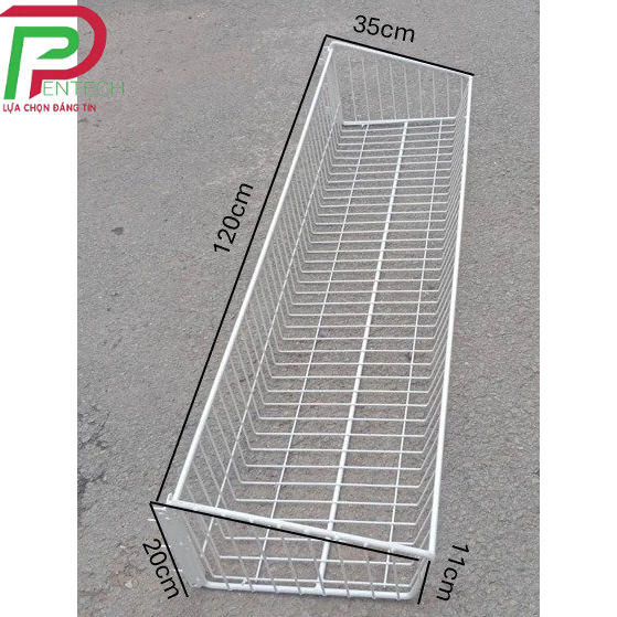 RỔ MÌ KỆ SIÊU THỊ, RỔ MÌ ĐỂ GẮN VÀO KỆ SIÊU THỊ DÀI 90CM,1M2 VINATECH