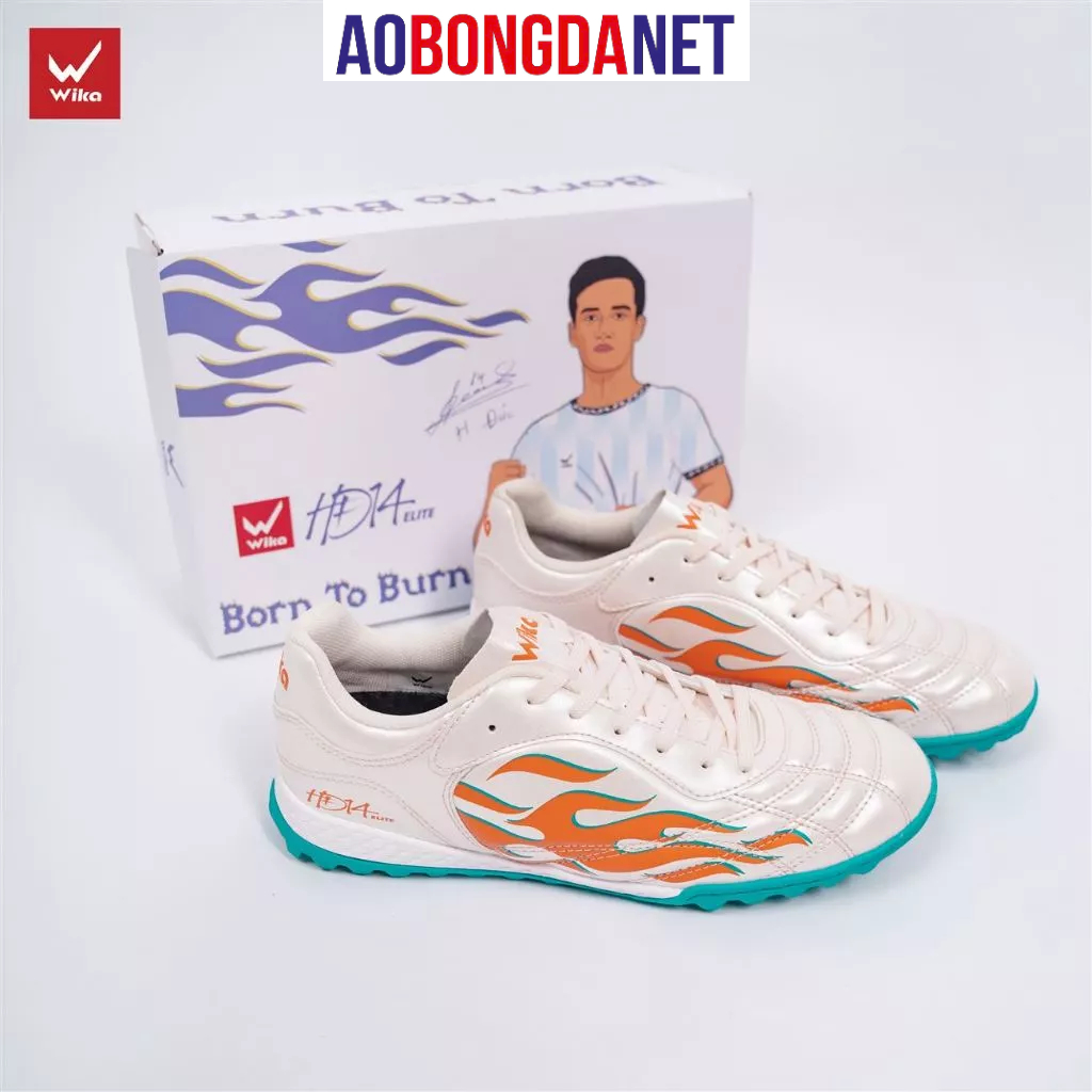 Giày Bóng Đá Nam Wika HD14 Elite , Giày Wika Hoàng Đức Mẫu Mới Sân Cỏ Nhân Tạo Chính Hãng Mềm Mại