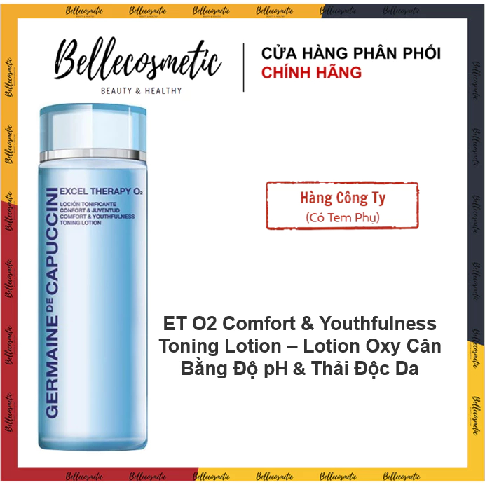 Exel Therapy O2 Comfort & Youth Toning Lotion 200ml - Toner Oxy Thanh Lọc Da Germaine