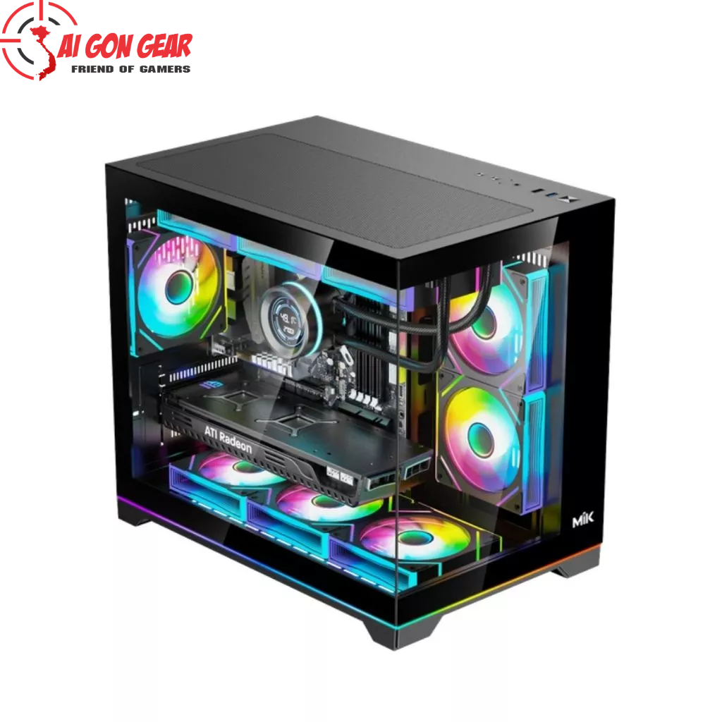 Case máy tính MIK G7 Led Strip BLACK