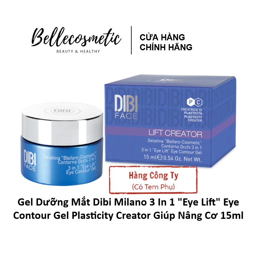 Eye Lift Eye Contour Gel Plasticity Creator 15ml - Gel Dưỡng Mắt Dibi Milano 3 In 1 Nâng Cơ, Nếp Nhă