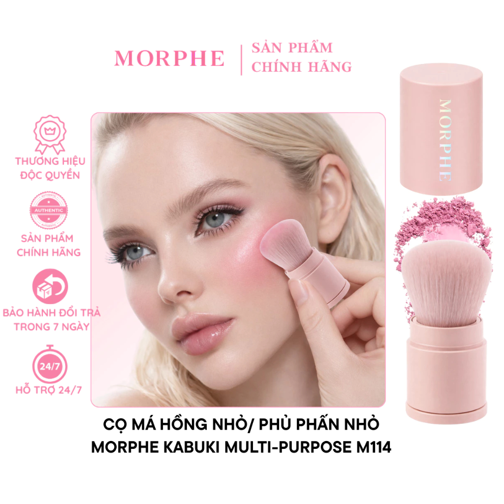 Cọ má hồng có nắp MORPHE Kabuki M114