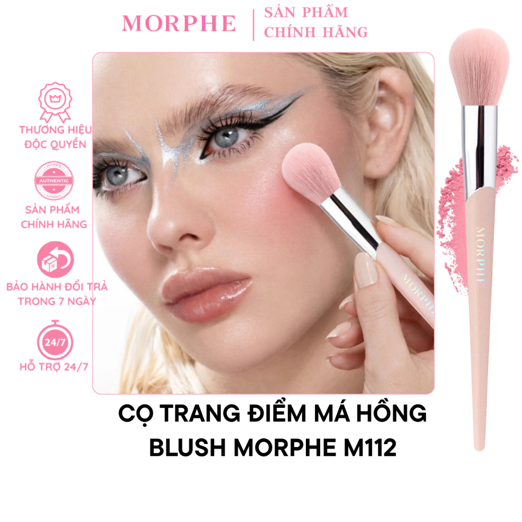 Cọ đánh highlight và má hồng MORPHE Blush Brush M112