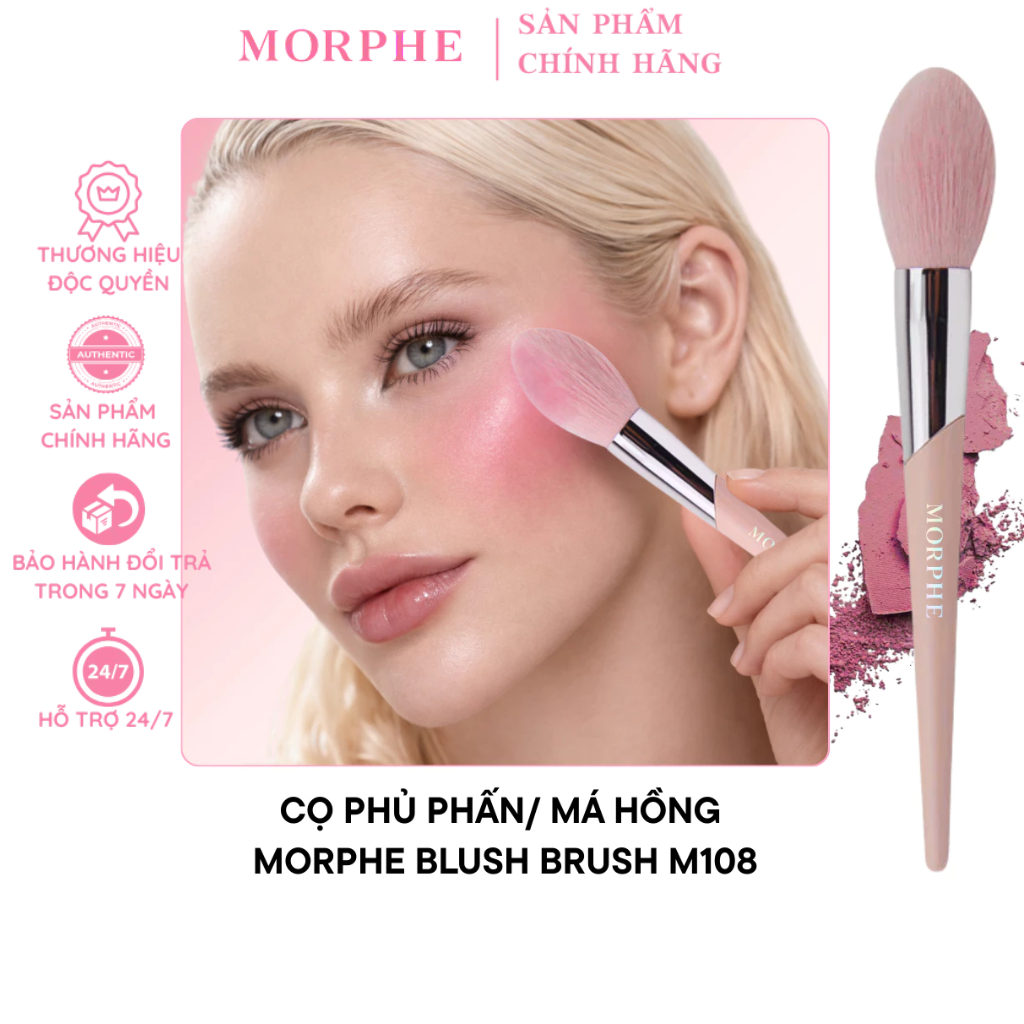 Cọ trang điểm phủ phấn và má hồng MORPHE Blush Brush M108