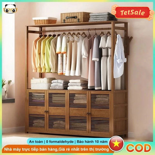 TỦ QUẦN ÁO GỖ ĐA NĂNG GIÁ TREO QUẦN ÁO NGĂN TỦ LÁ SÁCH KỆ TRÊN ĐỰNG ĐỒ CHO PHÒNG NGỦ PHÒNG KHÁCH 
