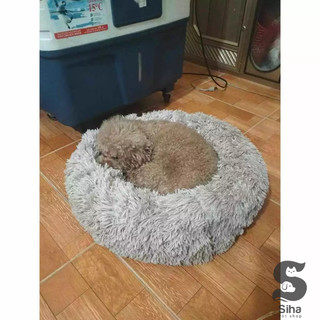 Đệm nằm chó mèo, ổ nằm lông tròn mềm mại cao cấp có size 40cm 50cm 60cm