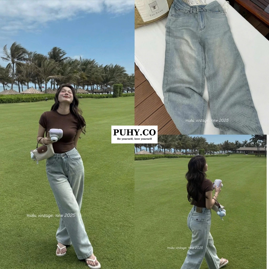 Quần jean xuông form nấm 94cm -ảnh thật PUHY.CO 5709