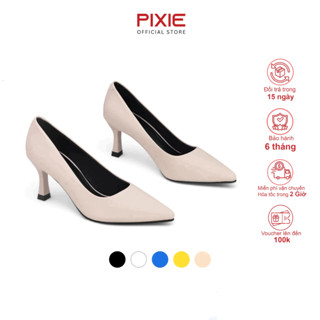 Giày Cao Gót 7cm Basic Mũi Nhọn Mềm Pixie X457