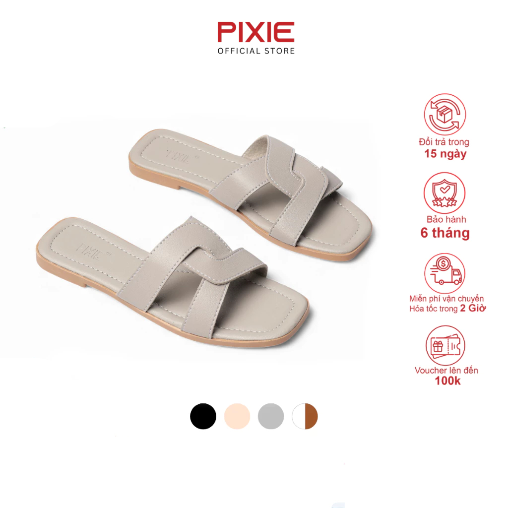 Dép Bệt Nữ Kiểu Quai Đan Chéo Pixie H105