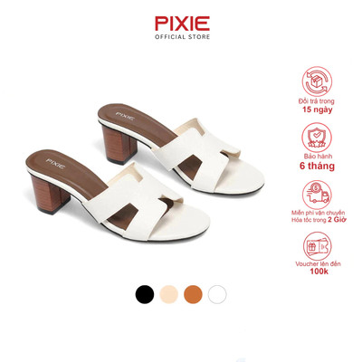 Guốc Cao Gót 5cm Quai Chữ H Pixie X867