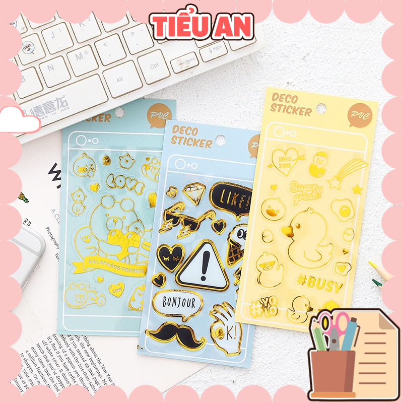 Sticker dán điện thoại siêu dễ thương, hình dán trang trí sổ tay và nhiều vật dụng